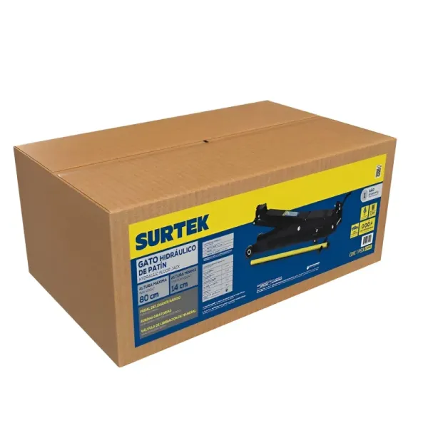 Gato Hidráulico De Patín 2 Toneladas Surtek Largo 130 Cm (GPP2)