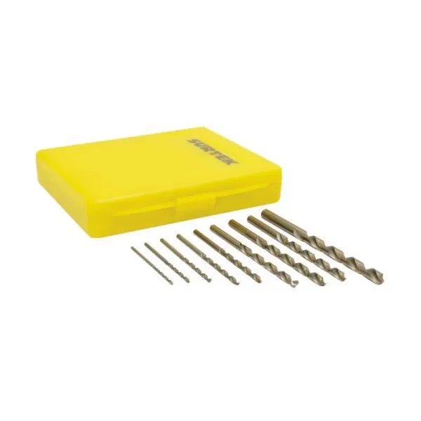 Set 10 Brocas Acero Alta Velocidad 1/16' A 1/4' Surtek (JBAV10)