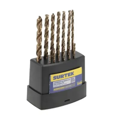 Set 13 Brocas Acero Alta Velocidad 1/16' A 5/16' Surtek