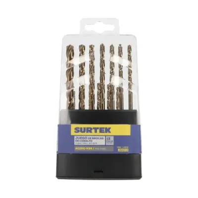 Set 13 Brocas Acero Alta Velocidad 1/16' A 5/16' Surtek