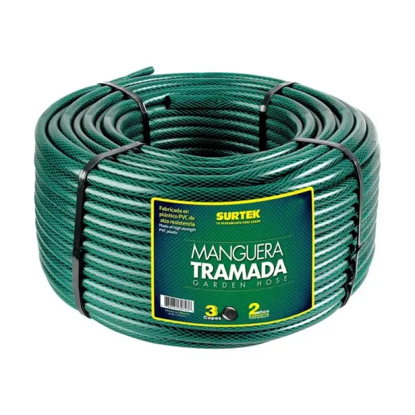 Manguera De Agua Para Jardín 100 M X 1' Tramada Surtek (M1T100)
