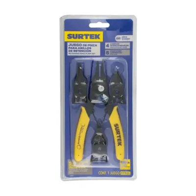 Alicate Anillos De Retención Intercambiable Surtek 5 Piezas