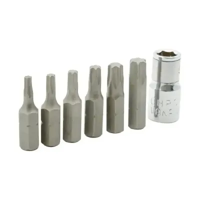 Set 7 Puntas Torx T10 A T40 Con Copas Surtek Hexágono 1/4'