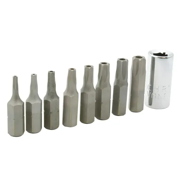 Set 9 Puntas Torx De Seguridad T8 A T40 Surtek Vástago 1/4' (PFT9)