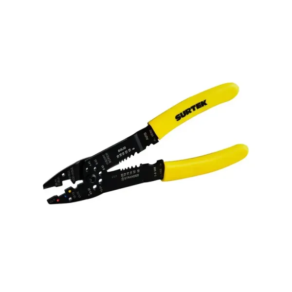 Alicate Pelacable 9' 10 - 24 Awg Surtek Con Corta Tornillo (PLC9)