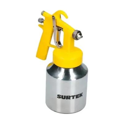 Pistola Pintar Baja Presión 1.3 Mm Surtek Con Vaso Reforzado
