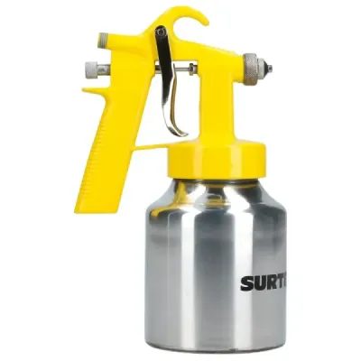 Pistola Pintar Baja Presión 1.3 Mm Surtek Con Vaso Reforzado