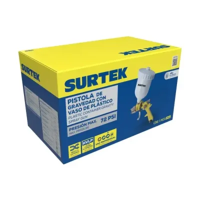 Pistola Para Pintar Terminados Hvlp 1.4 Mm 600 Ml Surtek