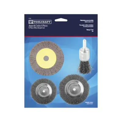 Set De 4 Gratas Alambre Grueso Toolcraft En Acero Al Carbón