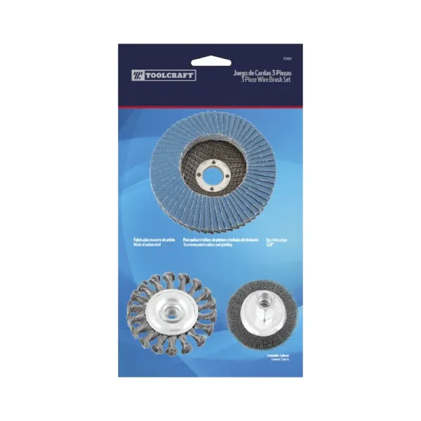 Set De 3 Gratas Alambre Grueso Toolcraft En Acero Al Carbón (TC5113)