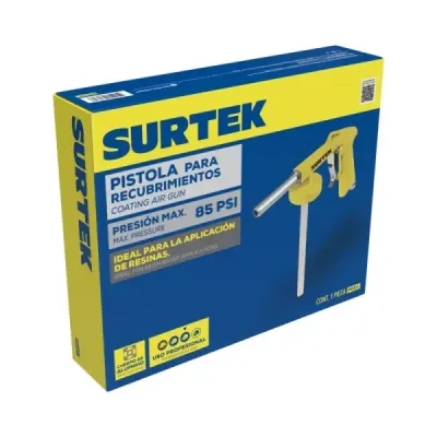 Pistola Para Recubrimientos 72 Psi Tapa 5.8 Cm Surtek