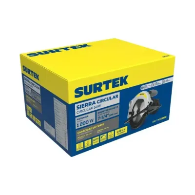 Sierra Circular 7.1/4' 1200 W 4500 Rpm Corte 0°-45° Surtek