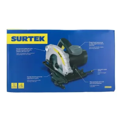 Sierra Circular 7.1/4' 1200 W 4500 Rpm Corte 0°-45° Surtek