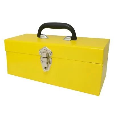 Caja Herramientas Metálica 43 Cm Amarilla Surtek Sin Charola