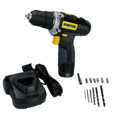 Taladro Atornillador Inalámbrico 3/8' 12 V 26 Nm Surtek