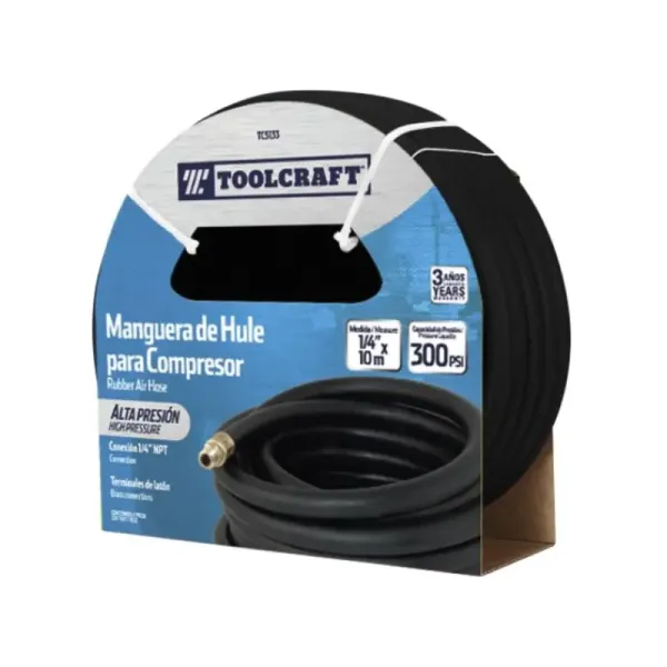 Manguera De Hule 15 M X 1/2' Toolcraft Para Compresor (TC5136)