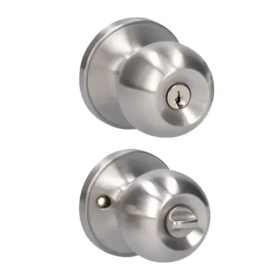 Cerradura De Bola Pomo Para Recámara Acero Inoxidable Lock