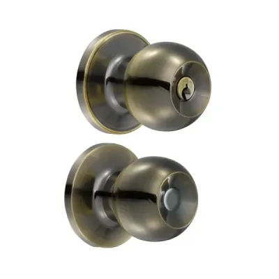Cerradura De Bola Pomo Para Baño Latón Antiguo Lock