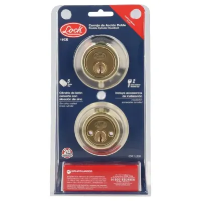 Cerrojo Cerradura De Función Doble Latón Brillante Lock