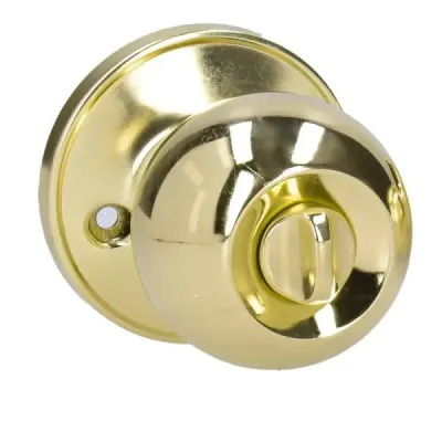 Cerradura De Bola Pomo Para Baño Latón Brillante Lock