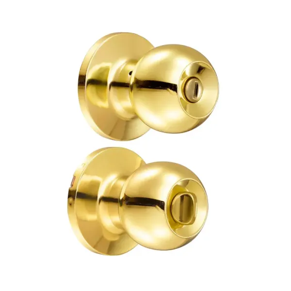 Cerradura De Bola Pomo Para Entrada Latón Brillante Lock (18PO)