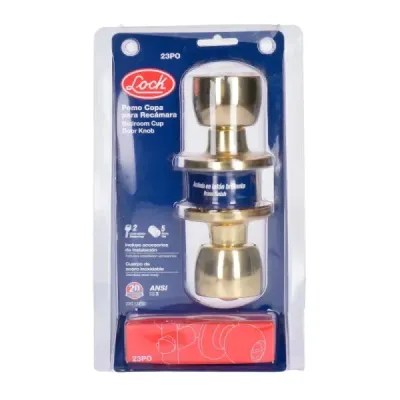 Cerradura Copa Recta Para Recámara Latón Brillante Lock