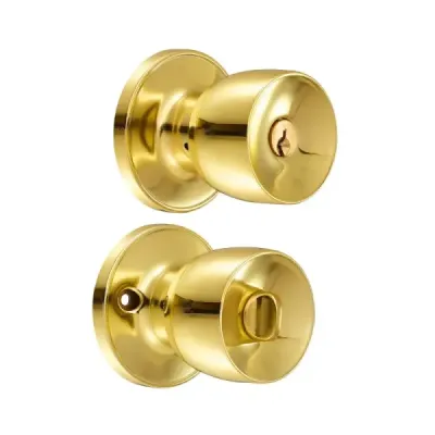 Cerradura Copa Recta Para Baño Latón Brillante Lock