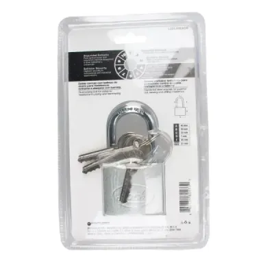 Candado Largo De Acero 45 Mm 5 Pernos Lock Con 3 Llaves