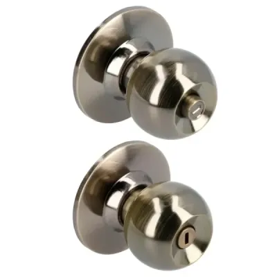 Cerradura De Bola Pomo Para Baño Latón Antiguo Prolok