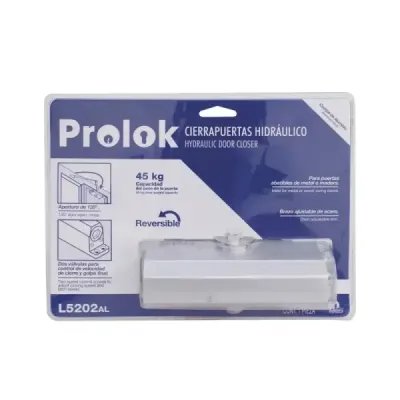 Cierrapuertas Hidráulico Automático 45 Kg Aluminio Prolok