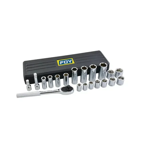 Juego 20 Copas Ratchet Y Extensión 3/8' Métrico Foy (140437)