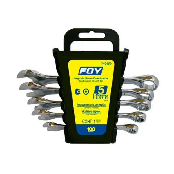 Juego 5 Llaves Mixtas Con Ratchet 3/8' A 5/8' Foy (140450)