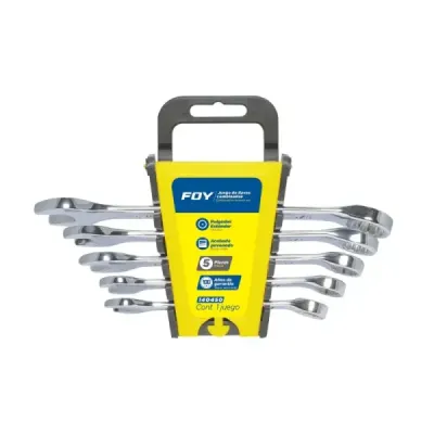 Juego 5 Llaves Mixtas Con Ratchet 3/8' A 5/8' Foy