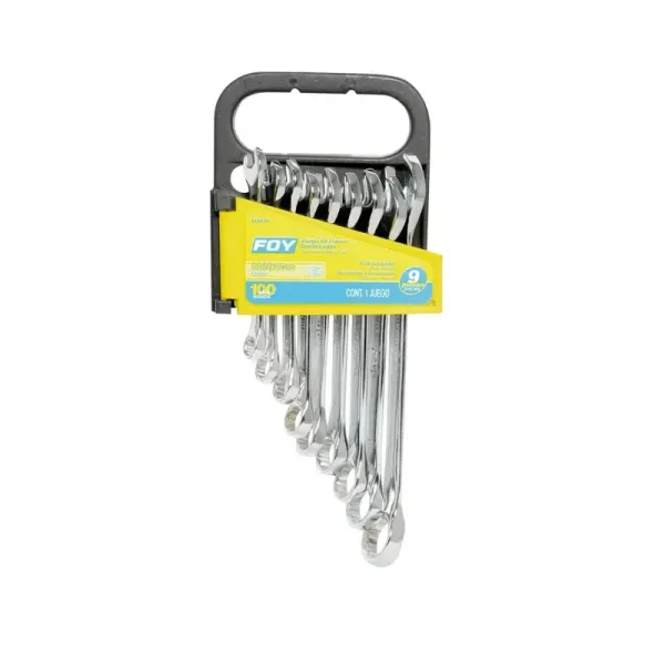 Juego 9 Llaves Mixtas Con Ratchet 8 Mm A 17 Mm Foy (140459)