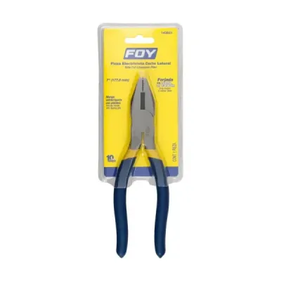 Alicate Electricista 7' Estriado Corta Cable Lateral Foy