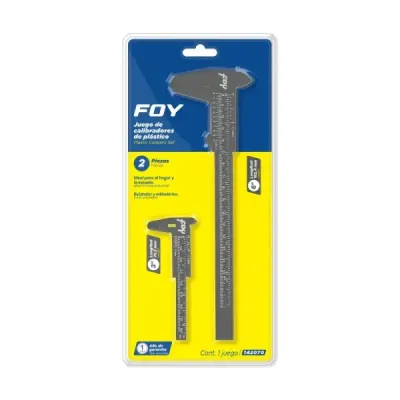 Set 2 Calibradores Pie De Rey Vernier 6' Y 3' Foy Plástico