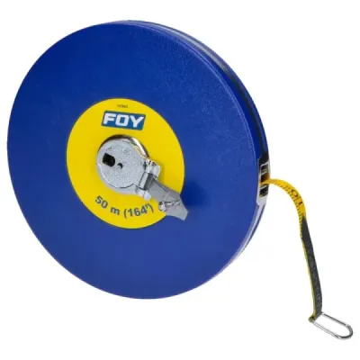 Cinta Métrica Fibra De Vidrio 50 M X 13 Mm Foy De 2 Tintas