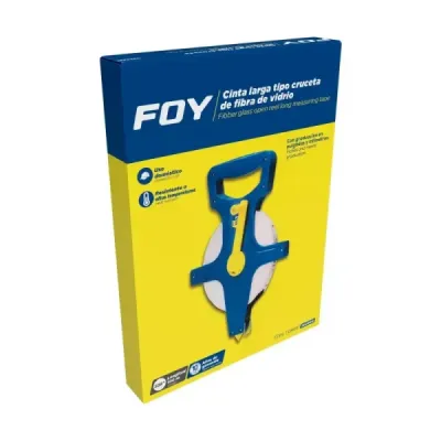 Cinta Métrica Fibra De Vidrio 100 M X 13 Mm Foy Tipo Cruceta
