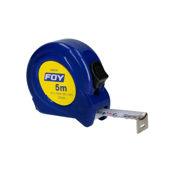 Flexómetro Cuerpo Plástico Abs 5 M X 3/4' Foy Color Azul (142121)