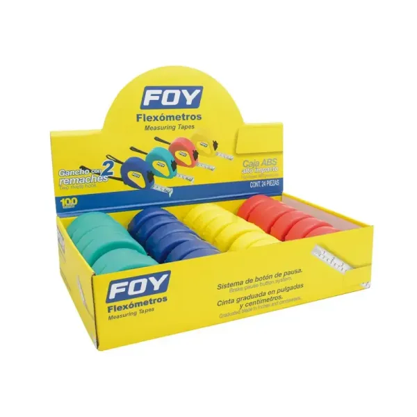 Flexómetro Cuerpo Plástico Abs 5 M X 3/4' Foy Color Al Azar (142132)