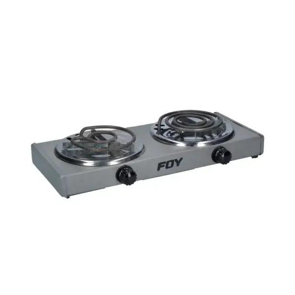 Parrilla Estufa Eléctrica 2 Quemadores 1450 W Foy Inoxidable (144711)