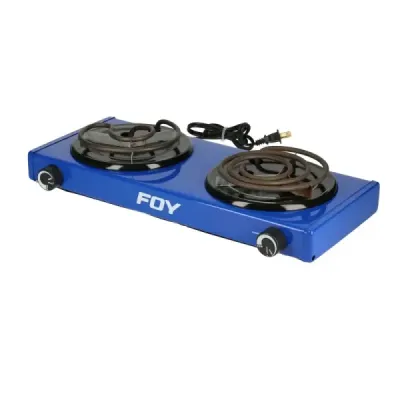 Parrilla Estufa Eléctrica 2 Quemadores 1450 W Foy Inoxidable