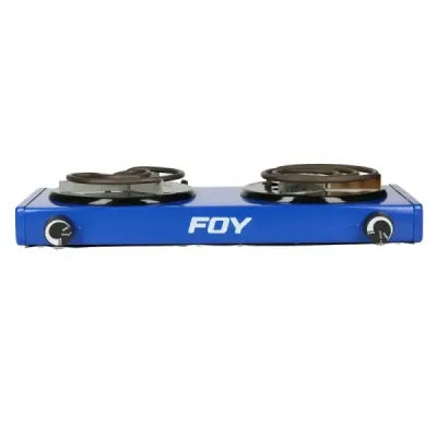 Parrilla Estufa Eléctrica 2 Quemadores 1450 W Foy Inoxidable