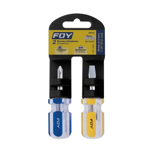 Juego De 2 Mini Destornilladores Tatamaco Foy Mango Pvc (2DP42)