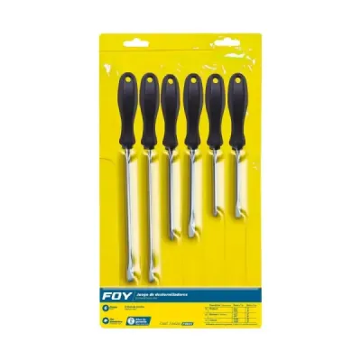 Juego 6 Destornilladores Mango Negro De 3 Puntas Foy