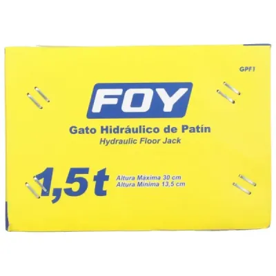 Gato Hidráulico De Patín 1.5 Toneladas Compacto 38 Cm Foy