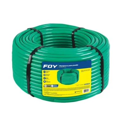 Manguera De Agua Para Jardín 100 M X 1/2' Lisa Foy 2 Capas