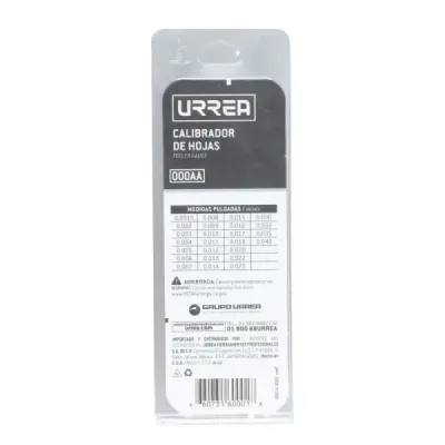 Calibrador De Galgas De 25 Hojas 0.0015' A 0.040' Urrea