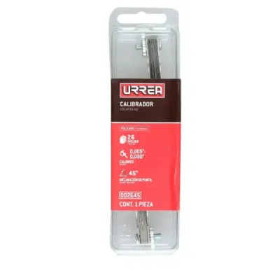 Calibrador De Puntas A 45° 26 Hojas 0.005'' A 0.030'' Urrea (002645)