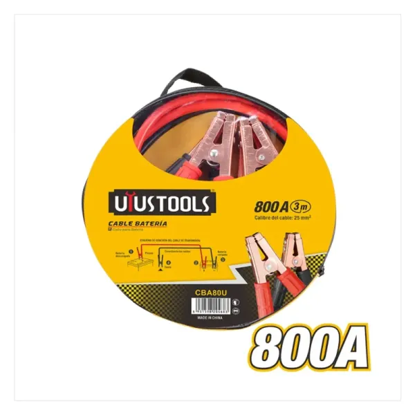 Cable Pasa Corriente Iniciar Batería 3m X 800a Uyustools (CBA80U)